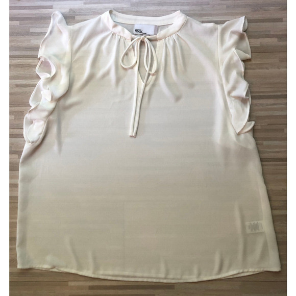 Nordstrom Rack, Women's Top/ Blouse, Ivory Cloud, Sleeveless, Size Medium, White - Picture 3 of 5